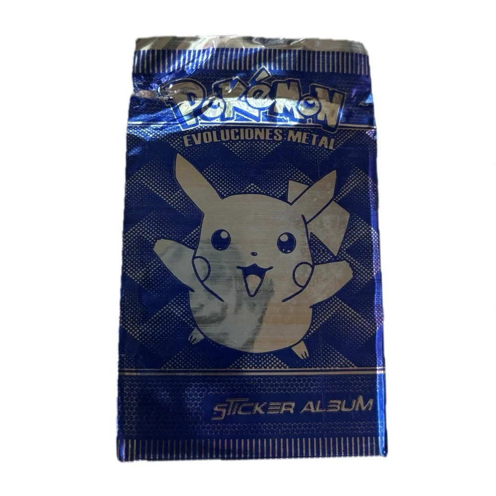 Pokemon Pikachu Sticker Album Packs Sealed Sticker Prisma Evoluciones Metal